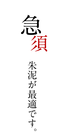 朱泥（しゅでい）急須が必須です